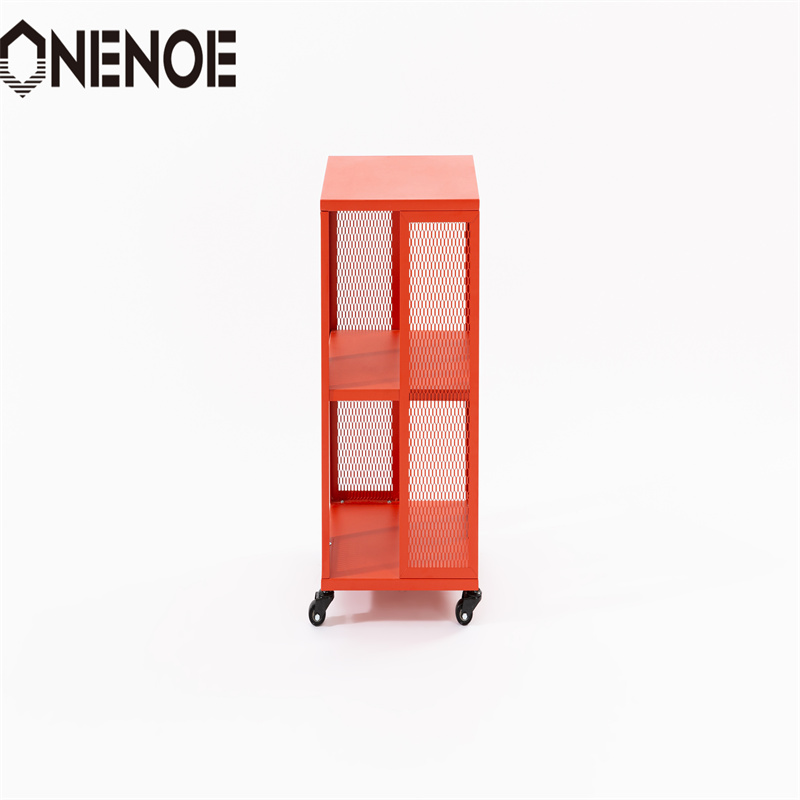 OneNoe Home Moderne Möbel Metall Abnehmbares Regalkabinett Bücherregalschrank Solid Frame Organizer Lagerschrank mit 3-stufig